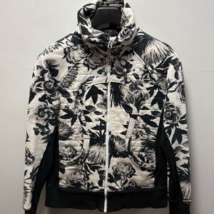 Lululemon Black and White Floral Hoodie